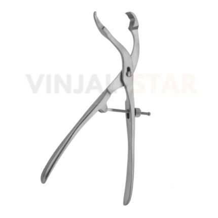 Self-centering bone holding forceps, ratchet screw-lock design, orthopedic surgical instrument