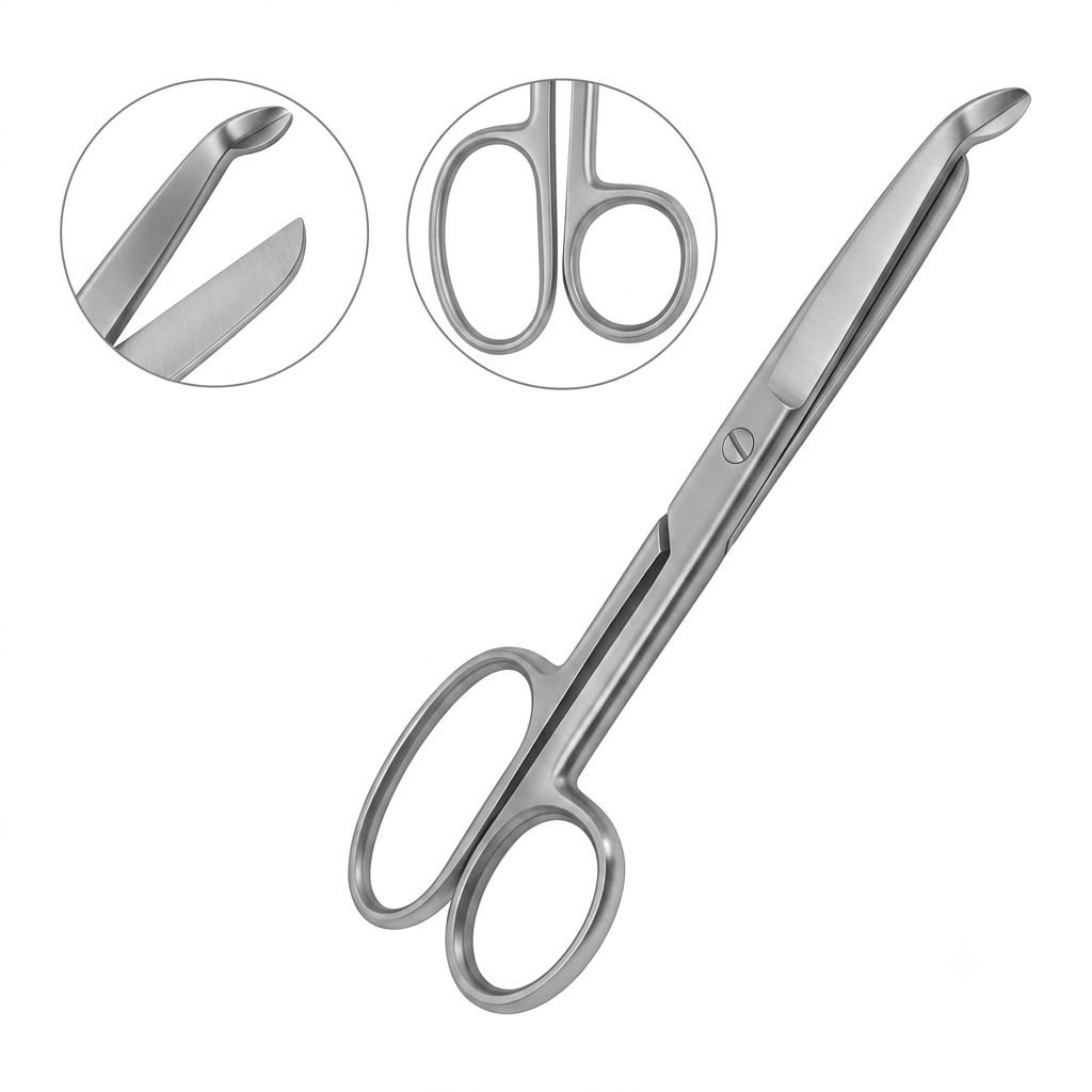 Lister Bandage Scissors 5.5 Inch Stainless Steel With Blunt Safety Tip