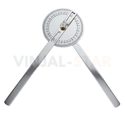 Stainless steel surgical goniometer 0-180 degree scale - VS Surgico Orthopedic goniometer for joint range of motion measurement