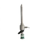 Reusable laparoscopic trocar pyramidal tip stopcock valve stainless steel