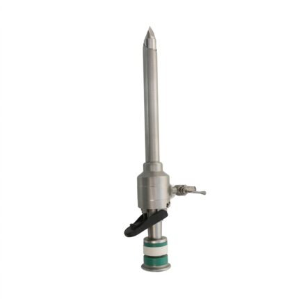 Reusable laparoscopic trocar pyramidal tip stopcock valve stainless steel