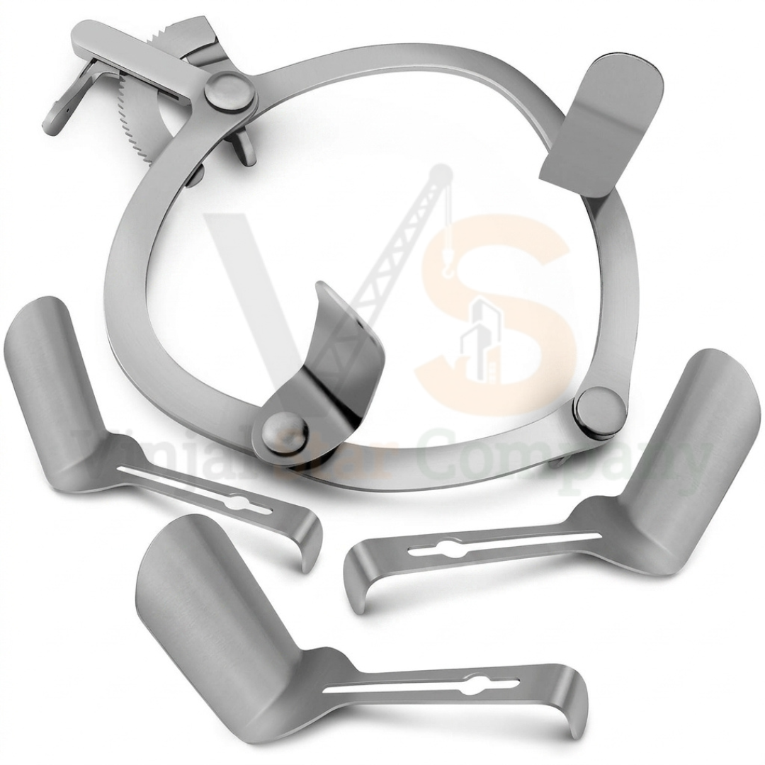 O'Sullivan-O'Connor abdominal retractor complete set 3 interchangeable blades ratchet lock - VS Surgico