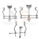 Balfour Abdominal Retractor Set 4 inch 7 inch 10 inch stainless steel fenestrated blades - VS Surgico