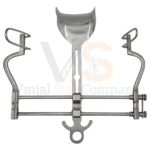 Balfour Abdominal Retractor 10 inch spread self-retaining fenestrated side blades solid center blade - VS Surgico