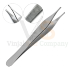 Adson tissue forceps 1x2 teeth 4.75 inch straight fine point - VS Surgico