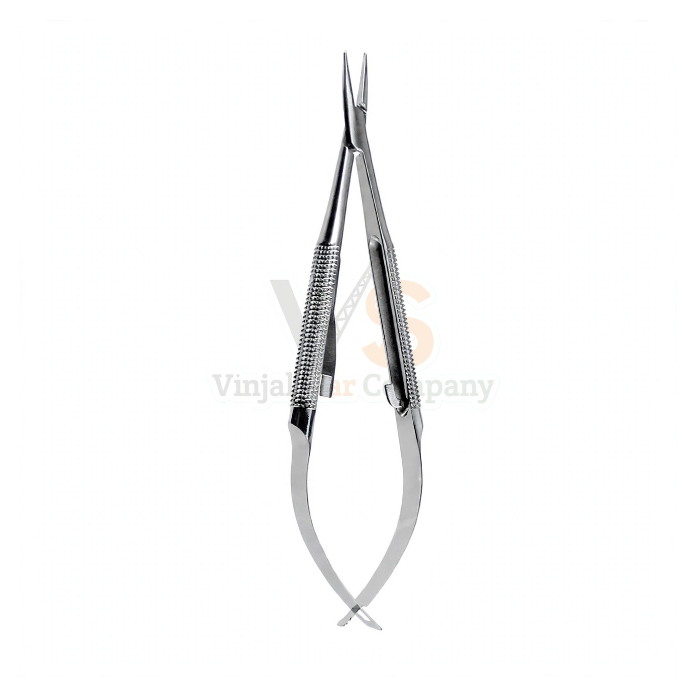 80-5240-1-1.jpg Baby Barraquer Needle Holder – Straight With Lock 94Mm | VS Surgico - Image 1