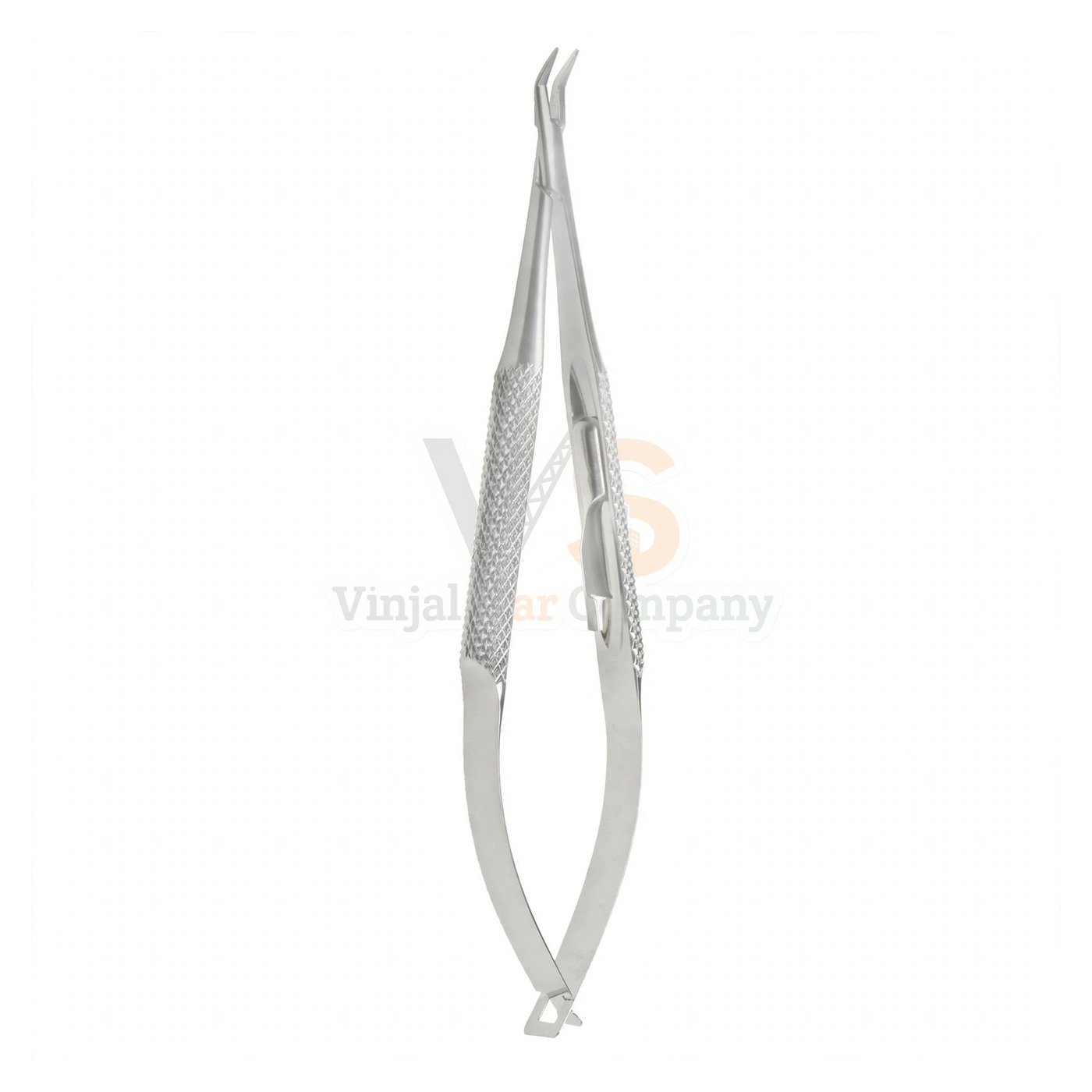 80-5310-1-1.jpg Troutman-Barraquer Needle Holder – Curved With Lock | VS Surgico - Image 1