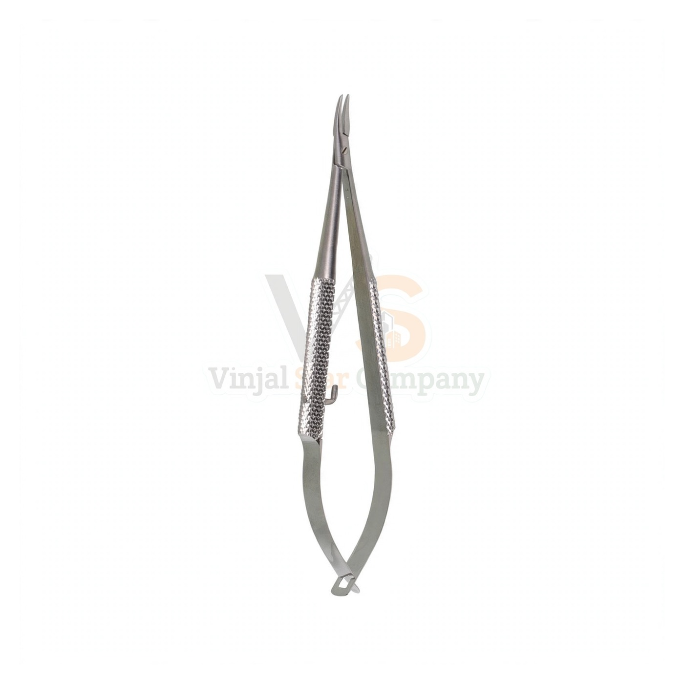 80-5410-1-1.jpg Barraquer Needle Holder – Delicate 125Mm Curved With Lock | VS Surgico - Image 1