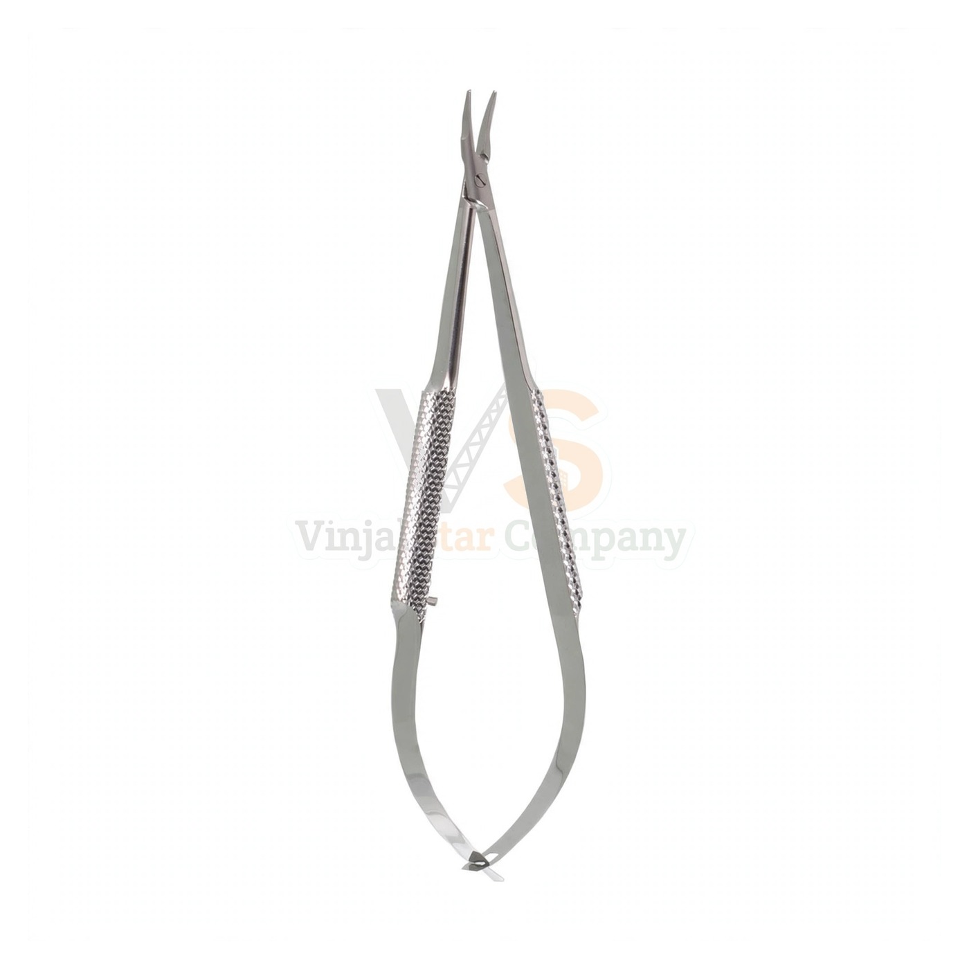 80-5455-1-1.jpg Barraquer Needle Holder – Without Lock – Curved | VS Surgico - Image 1