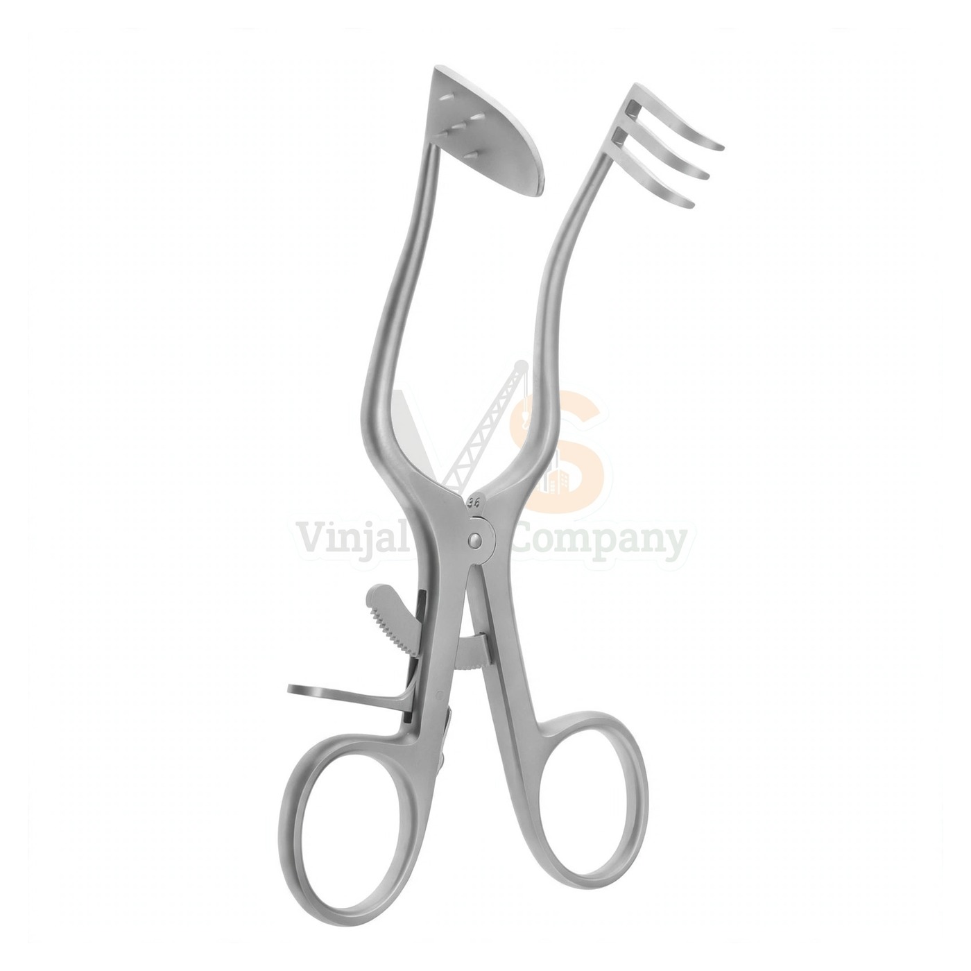 90-4427-1.jpg Perkins Retractor Blade Rig 3 Blunt Prongs Left Self-Ret | VS Surgico - Image 1