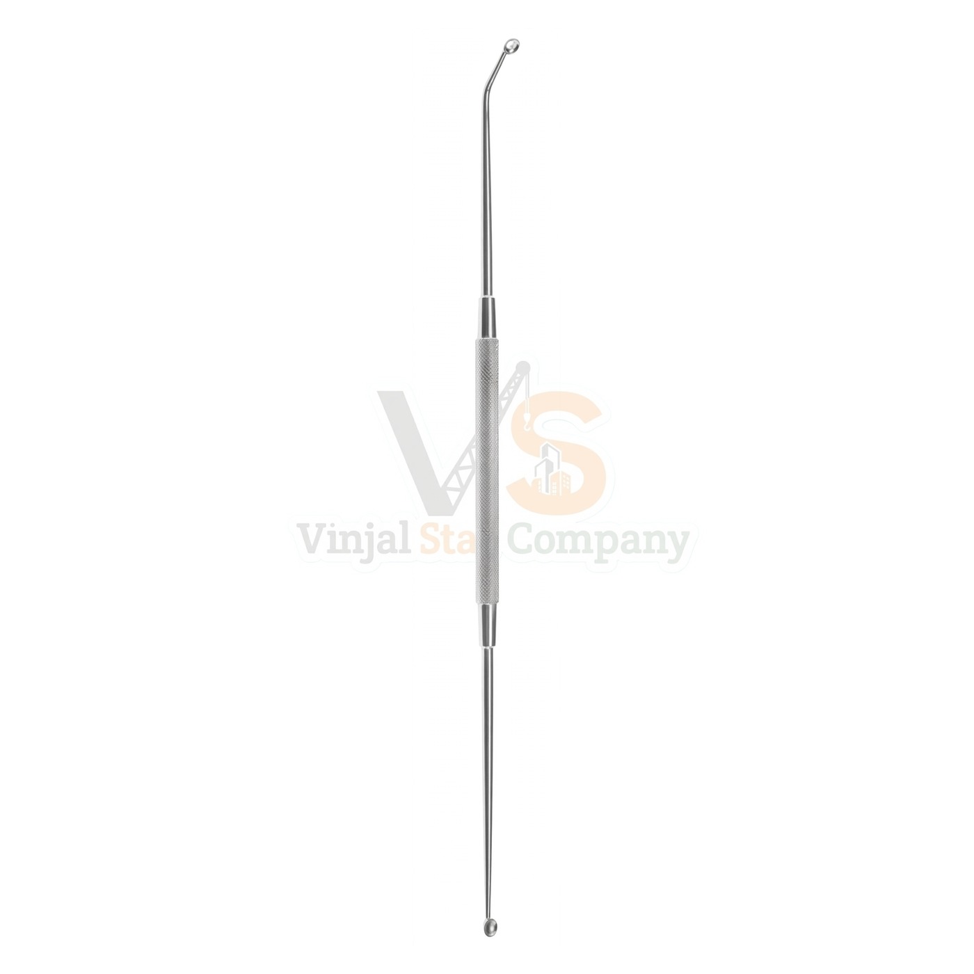 93-0010-1.jpg 9″Pratt Ethmoid Curette Fenes Cup 9″ Double End | VS Surgico - Image 1