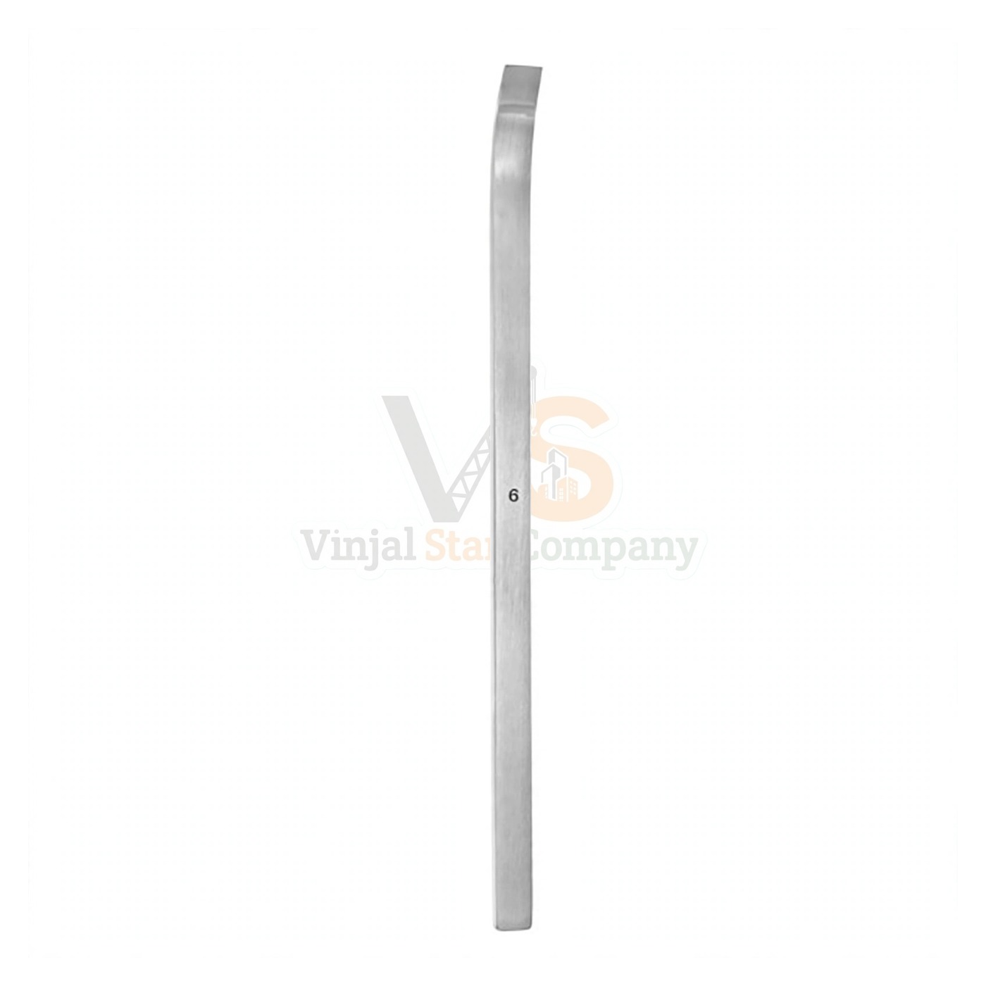 93-0040-1.jpg 5 1/8″ Swiss Osteotome Curved 6Mm Edge | VS Surgico - Image 1