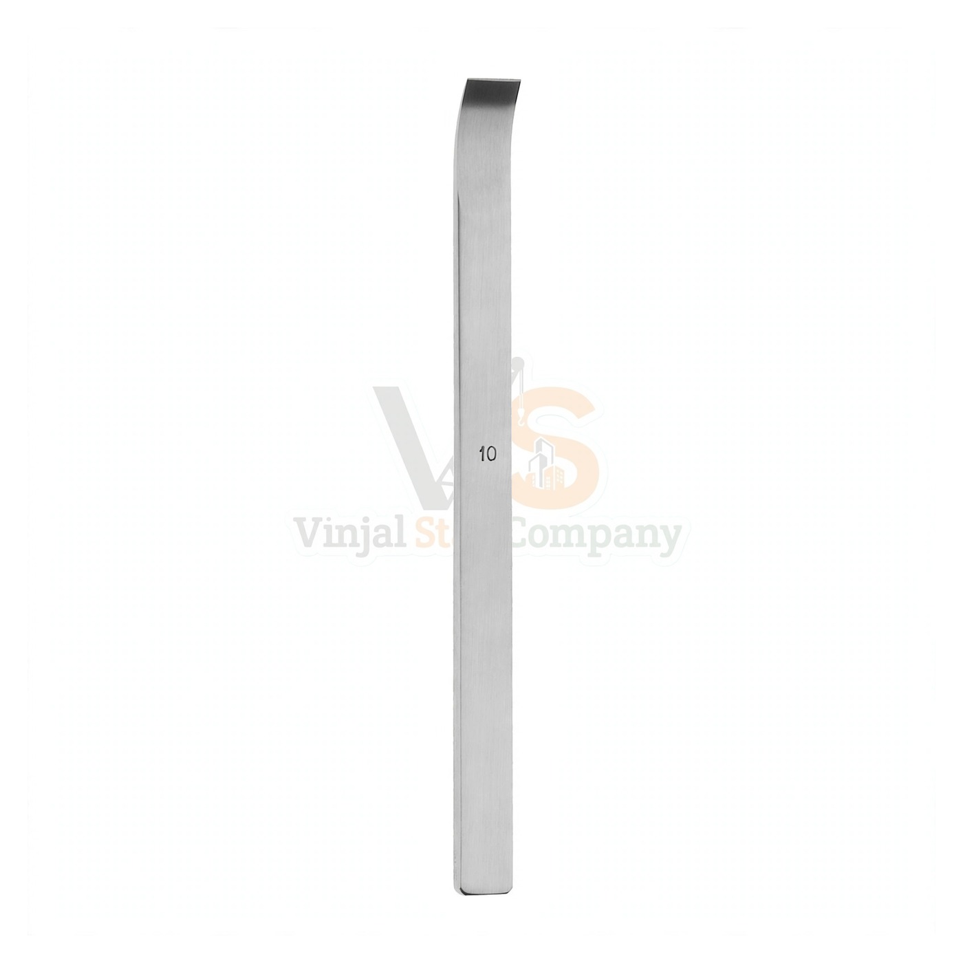 93-0042-1.jpg 5 1/8″ Swiss Osteotome Curved 10Mm Edge | VS Surgico - Image 1