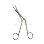 Knight Nasal Scissors, Curved Left, Serrated Blade, 3-1/2″ Wl, 6-1/4″ Ol | VS Surgico