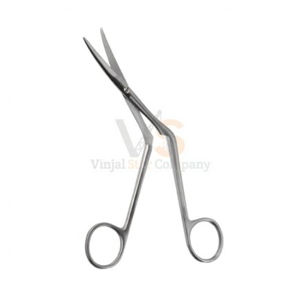 Knight Nasal Scissors, Curved Left, Serrated Blade, 3-1/2″ Wl, 6-1/4″ Ol | VS Surgico