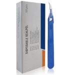 Disposable Scalpel Blades #12 with Plastic Handle, 10 Pcs | VS Surgico