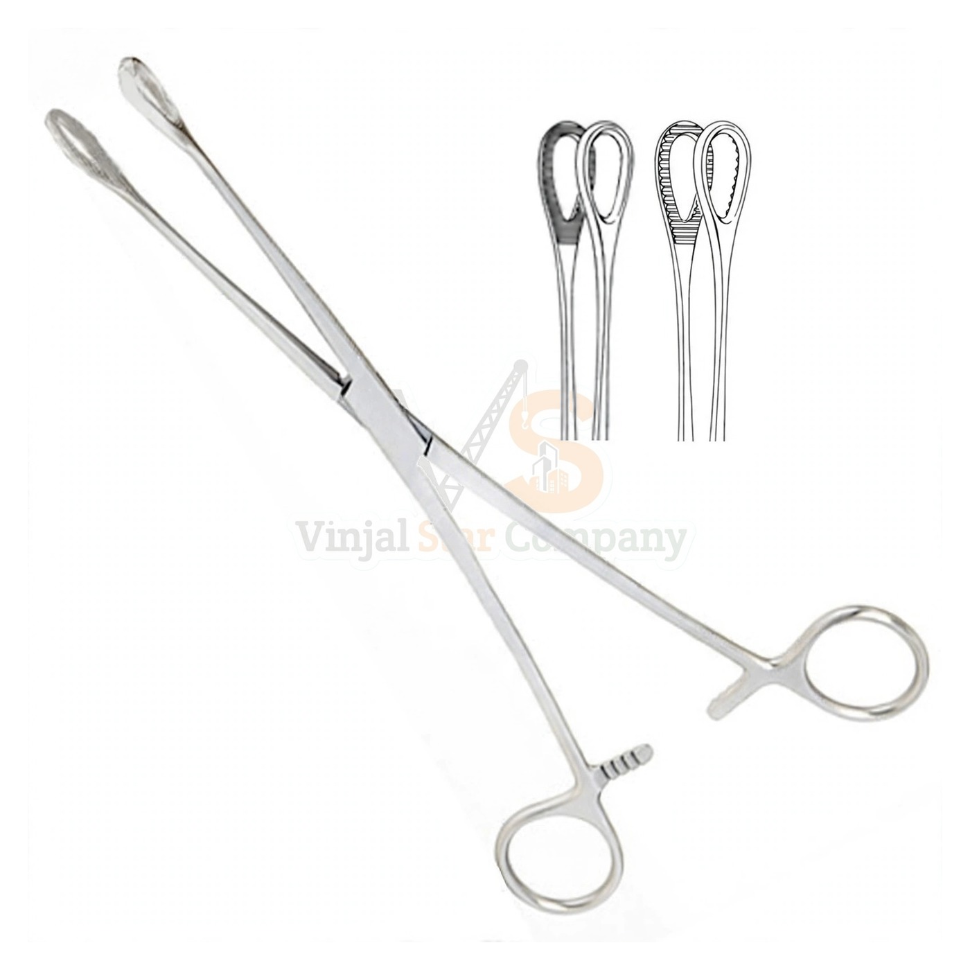 VS-GAP-011-1.jpg Foerster Sponge Forceps Straight | VS Surgico - Image 1