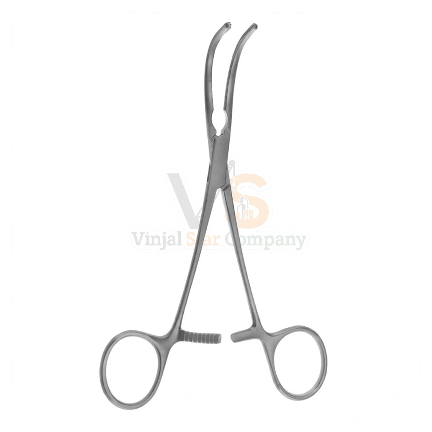 VS-GAP-040-1.jpg 6in Debakey Peripheral Vascular Clamp - curved jaws | VS Surgico - Image 1