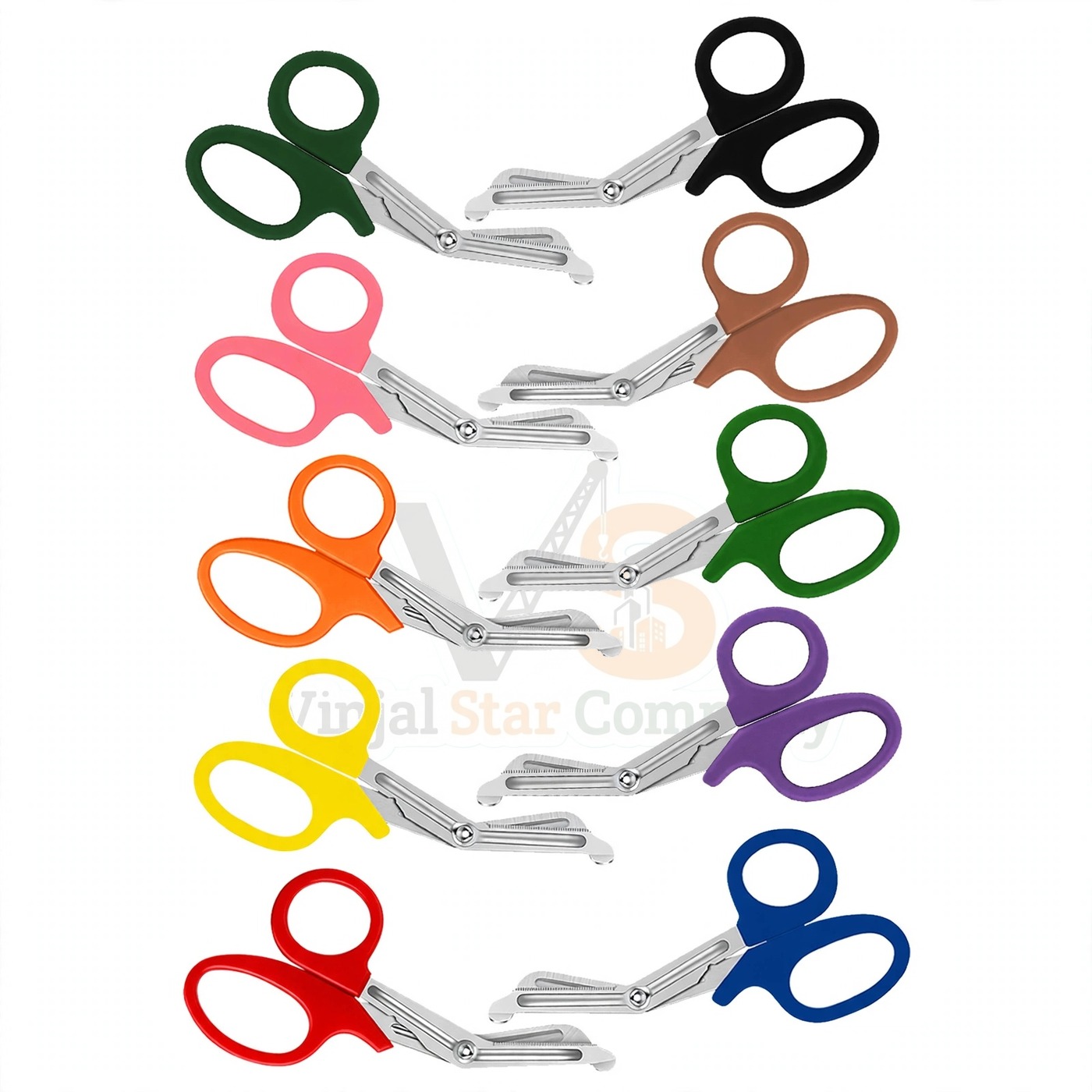 Vinjal Star - 1016 - Vinjal Star Company product photo 10 Pcs EMT Trauma Heavy Duty Bandage Scissors 7 25 | Trauma Cutting | VS Surgico - Image 1