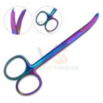 12 Northbent Stitch Scissors 4 5 Rainbow Color Coated | Suture Removal | VS Surgico