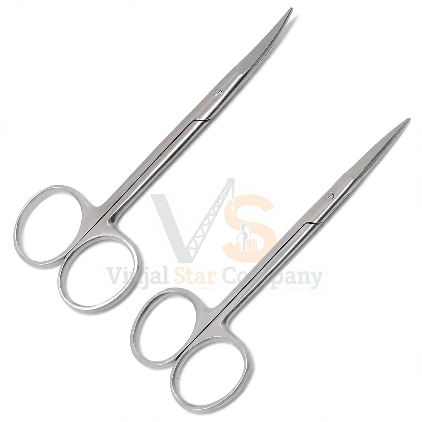 Vinjal Star - 1027 - Vinjal Star Company product photo 16 Iris Micro Surgical Veterinary Scissors 4 5 Straightcurved | Delicate Dissecting | VS Surgico - Image 1