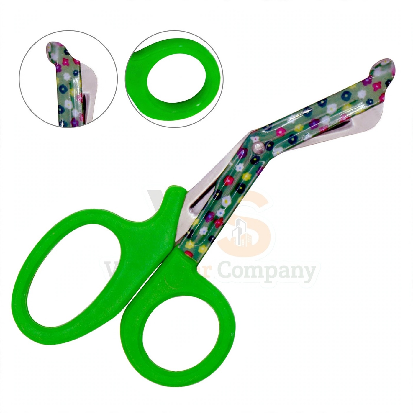 Vinjal Star - 1033 - Vinjal Star Company product photo 20 EMT Utility Scissors 7 25 Paper Coated Blades Green | Trauma Cutting | VS Surgico - Image 1