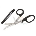 2 Pcs Black EMT First Responder 7 5 Scissor Penlight Set | Trauma Cutting | VS Surgico