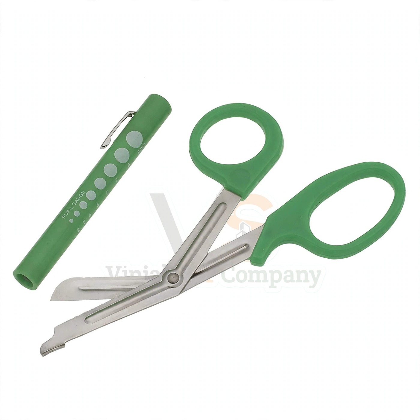 Vinjal Star - 1063 - Vinjal Star Company product photo 2 Pcs Green EMT First Responder 7 5 Scissor Penlight Set | Trauma Cutting | VS Surgico - Image 1