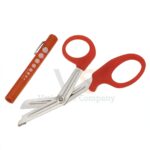2 Pcs Orange EMT First Responder 7 5 Scissor Penlight Set | Trauma Cutting | VS Surgico