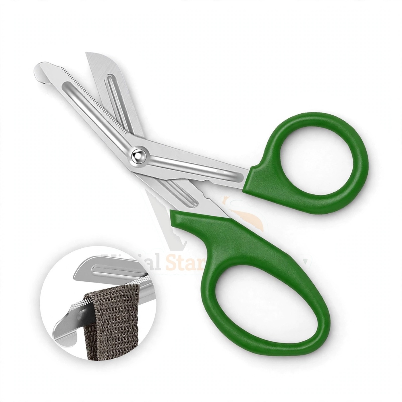 Vinjal Star - 1142 - Vinjal Star Company product photo Dark Green EMT EMS Utility 5 5 Paramedic Bandage Scissors | Trauma Cutting | VS Surgico - Image 1