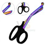 EMT Scissors 7 25 Rainbow Blades Black Handle | Trauma Cutting | VS Surgico