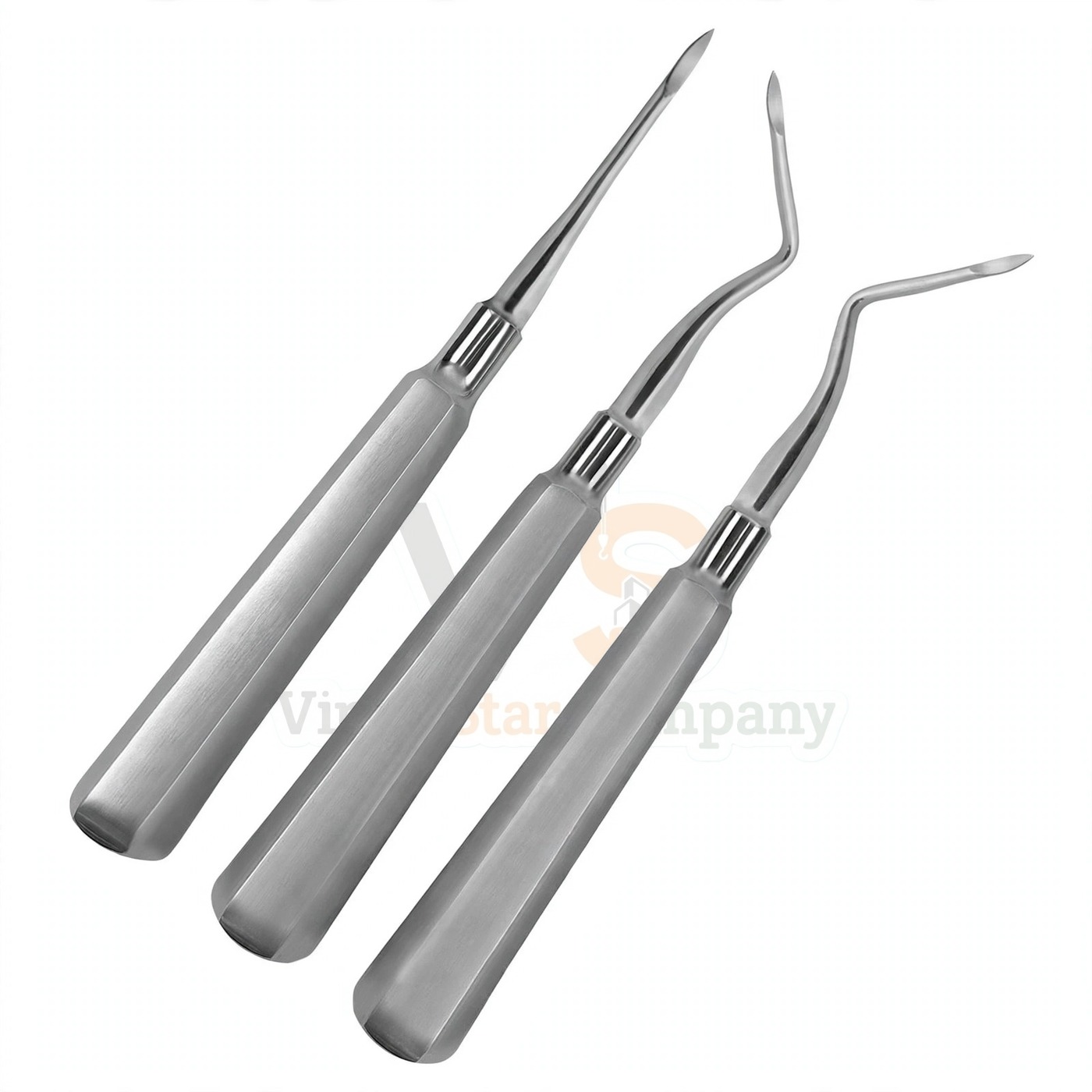 Vinjal Star - 120 - Vinjal Star Company product photo Heidbrink Root Elevators Set | Root Elevation | VS Surgico - Image 1