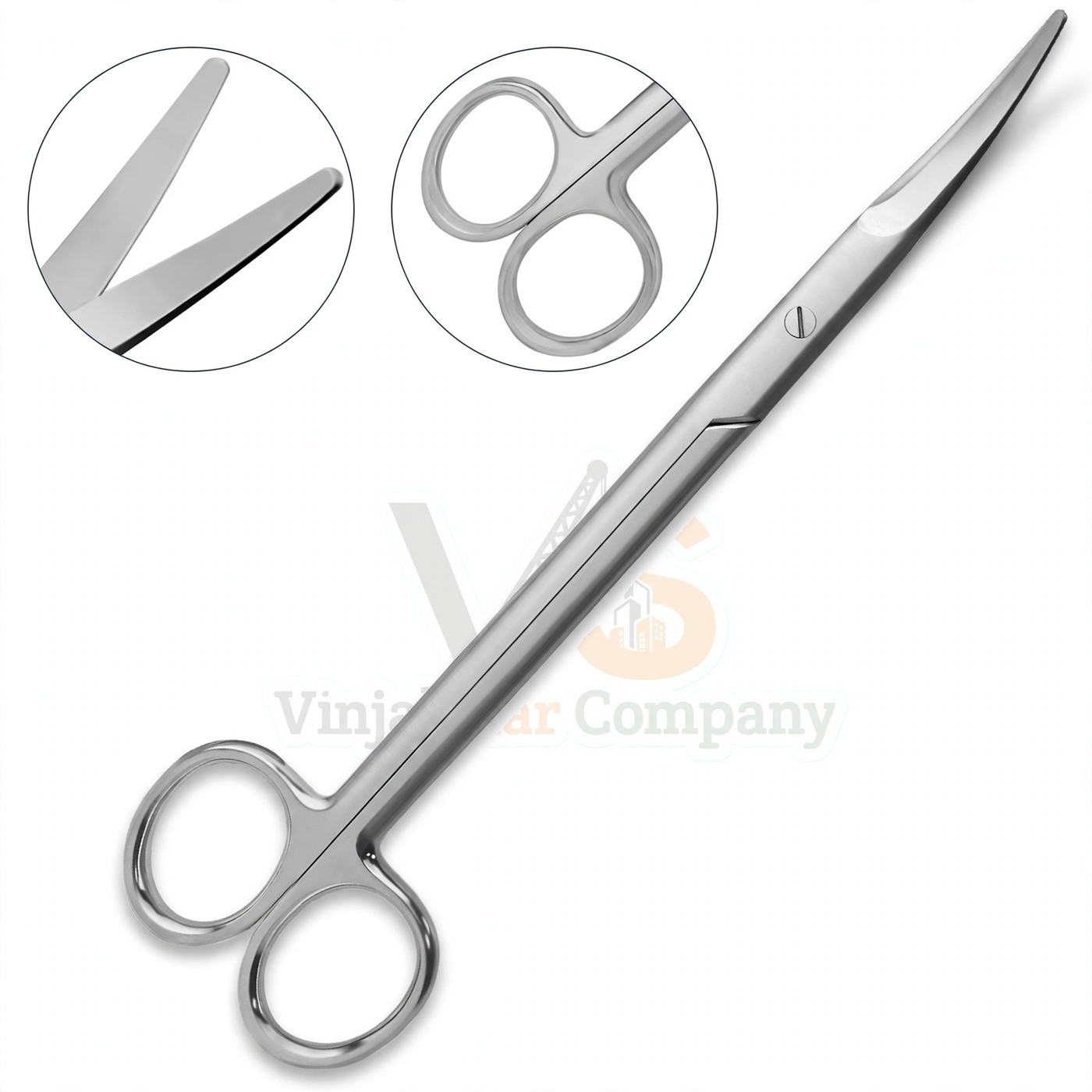 Vinjal Star - 1242 - Vinjal Star Company product photo Mayo Dissecting Scissors 8 Curved | Surgical Dissecting | VS Surgico - Image 1