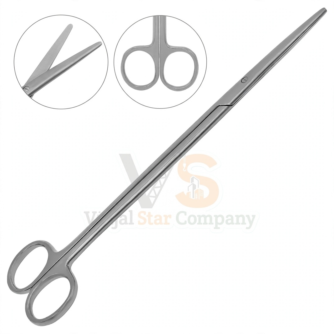 Vinjal Star - 1261 - Vinjal Star Company product photo Metzenbaum Scissors 11 Curved | Surgical Dissecting | VS Surgico - Image 1