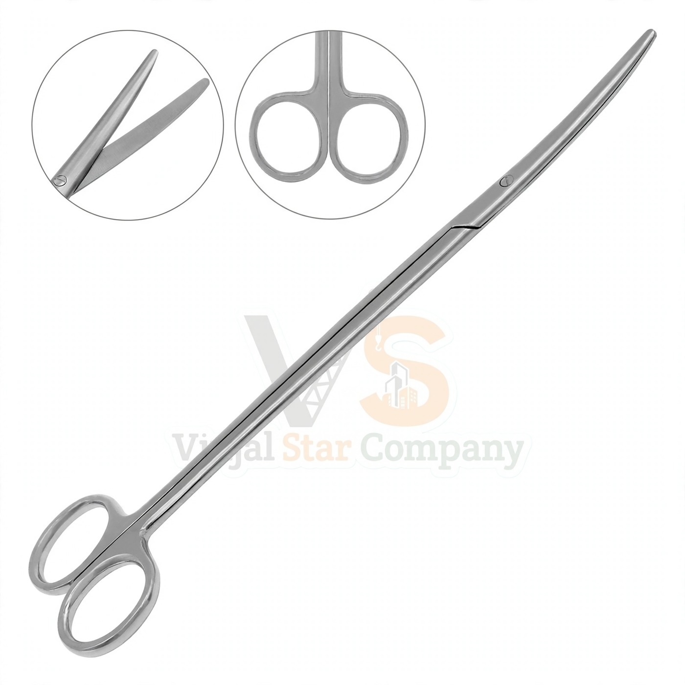 Vinjal Star - 1268 - Vinjal Star Company product photo Metzenbaum Scissors 8 Straight | Surgical Dissecting | VS Surgico - Image 1