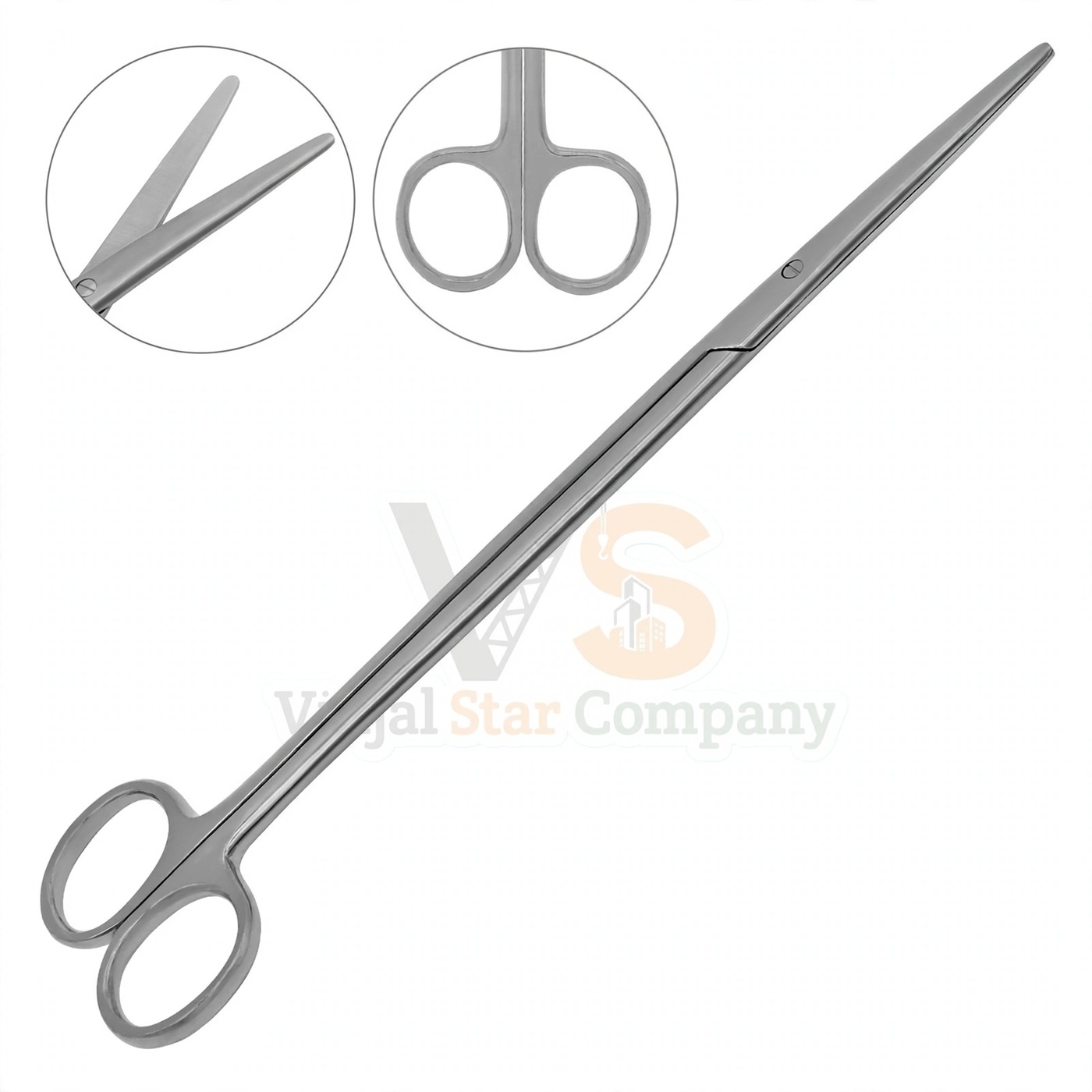 Vinjal Star - 1269 - Vinjal Star Company product photo Metzenbaum Scissors 9 Curved Surgical Dental | Surgical Dissecting | VS Surgico - Image 1