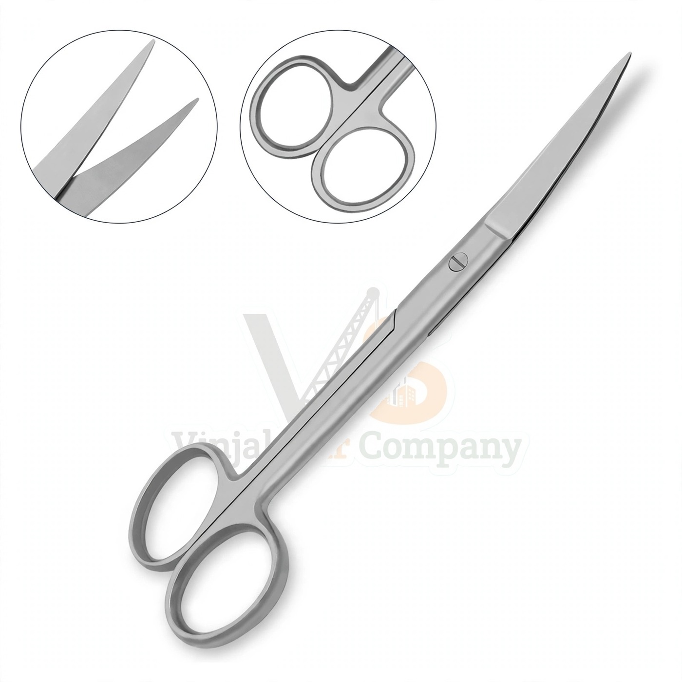 Vinjal Star - 1282 - Vinjal Star Company product photo Operating Scissors 4 5 Cvd Blunt Blunt Round | Surgical Dissecting | VS Surgico - Image 1