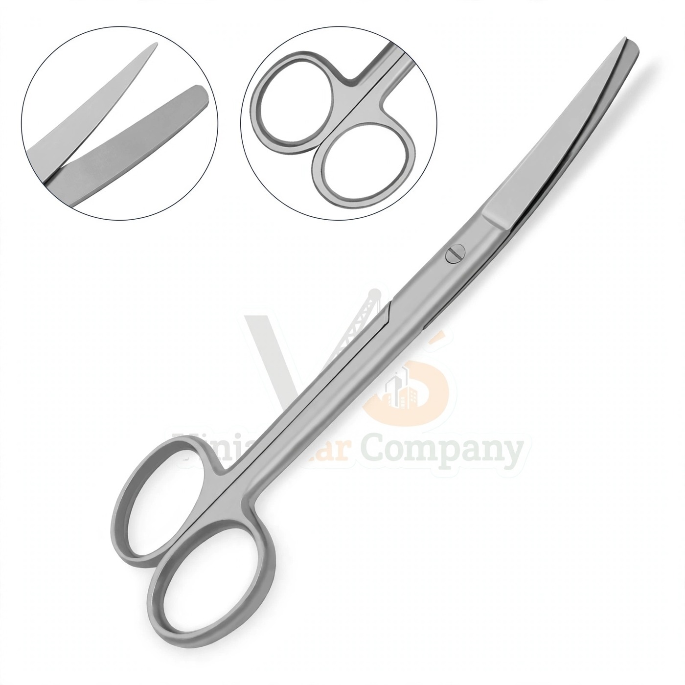 Vinjal Star - 1283 - Vinjal Star Company product photo Operating Scissors 4 5 Cvd Sharp Sharp Round | Surgical Dissecting | VS Surgico - Image 1