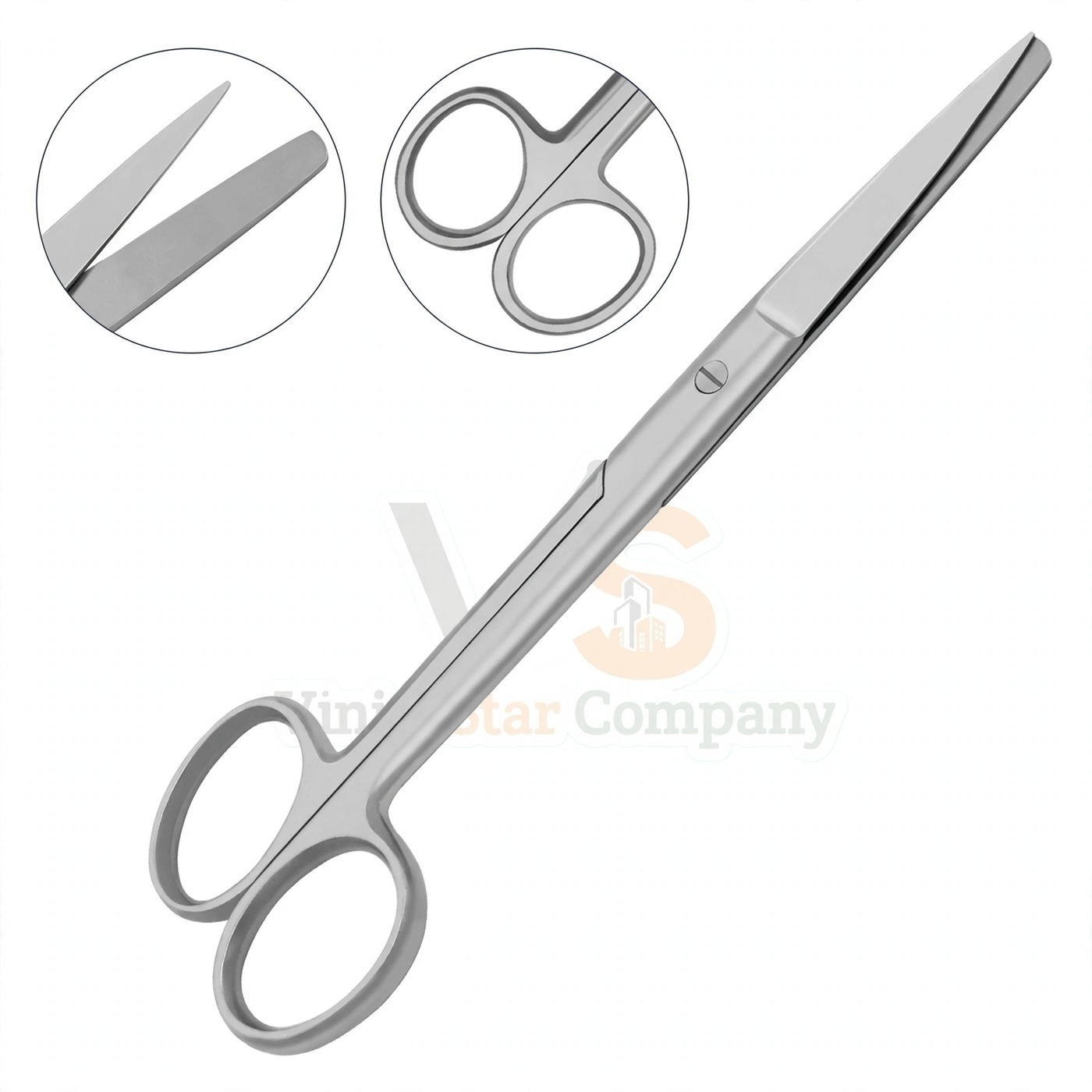 Vinjal Star - 1296 - Vinjal Star Company product photo Operating Scissors 6 5 Sharpblunt Straight Economy Grade | Surgical Dissecting | VS Surgico - Image 1