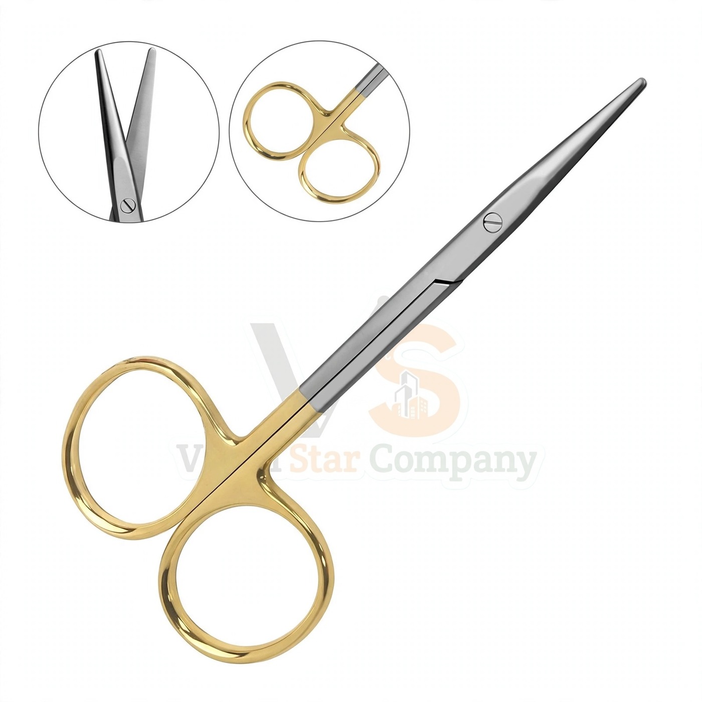 Vinjal Star - 1392 - Vinjal Star Company product photo TC Metzenbaum Scissors 4 5 Curved | Surgical Dissecting | VS Surgico - Image 1
