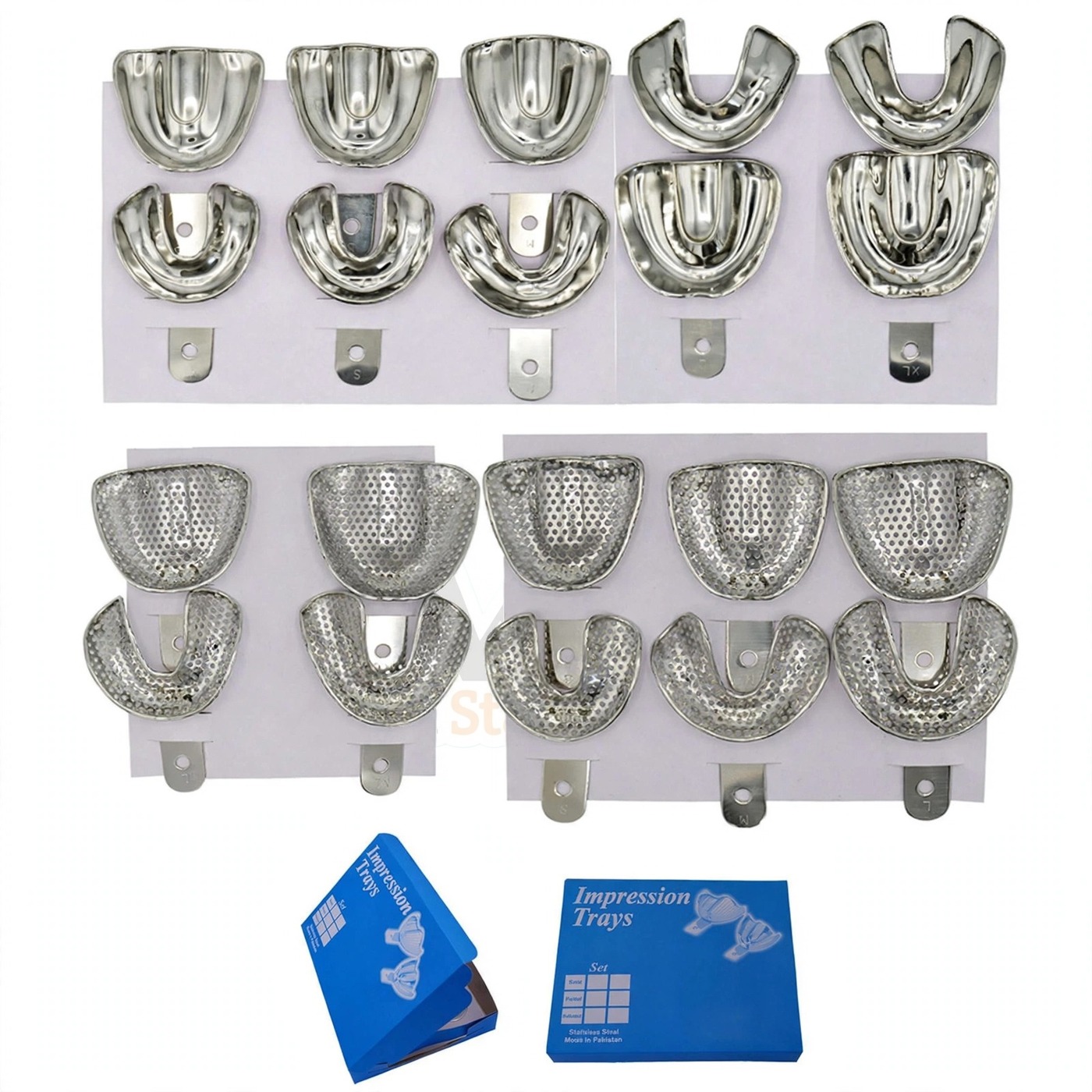 Vinjal Star - 167 - Vinjal Star Company product photo 20 Dental Impression Tray Set Solid Perforated | Impression Taking | VS Surgico - Image 1