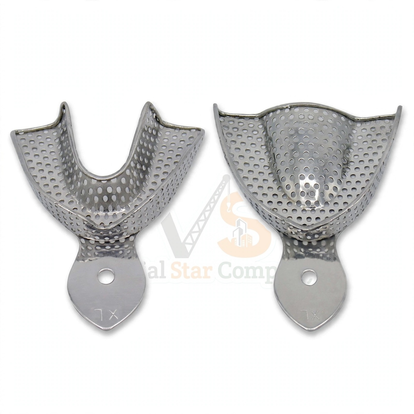 Vinjal Star - 172 - Vinjal Star Company product photo 2 Dental Impression Trays X Large Perforated Upper Lower | Impression Taking | VS Surgico - Image 1