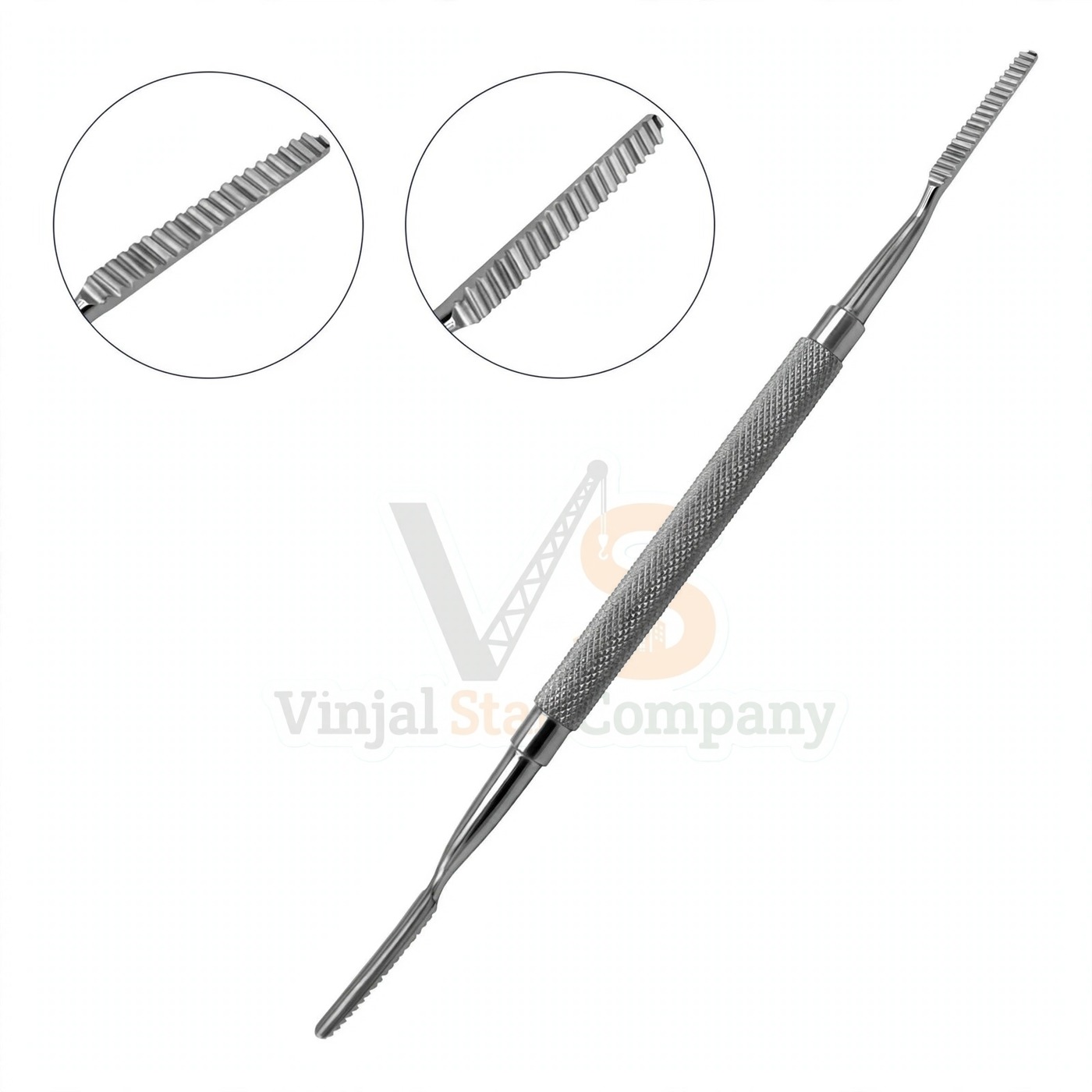 Vinjal Star - 306 - Vinjal Star Company product photo 6 Polokoff Bone File 1 Double Ended | Bone Filing | VS Surgico - Image 1