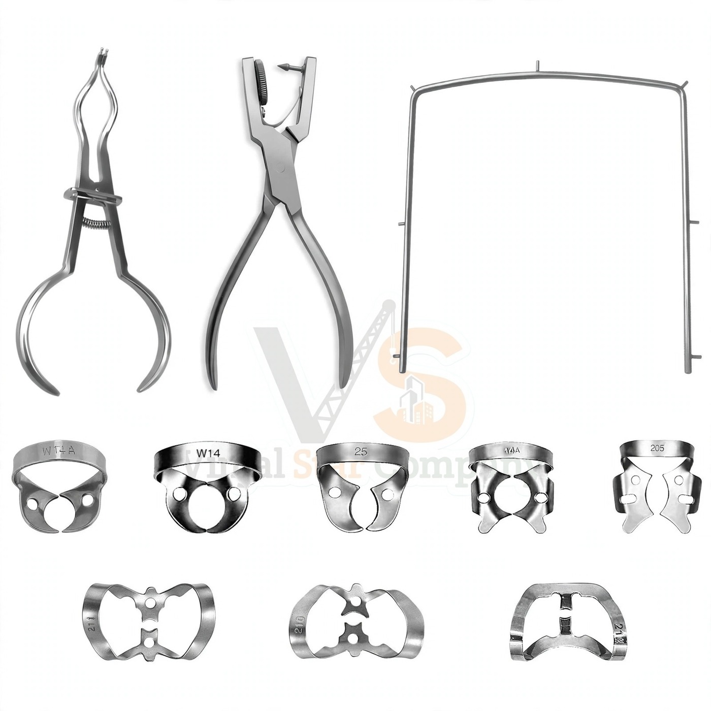 Vinjal Star - 379 - Vinjal Star Company product photo 11 Pcs Of Starter Rubber Dam Kit | Rubber Dam Kit | VS Surgico - Image 1