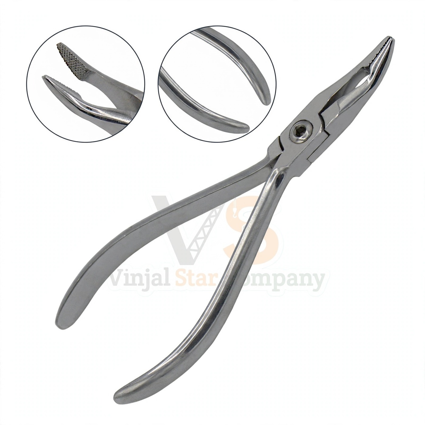 Vinjal Star - 440 - Vinjal Star Company product photo Thumb Dressing Forceps 6 Tweezer Silver Serrated | Precision Handling | VS Surgico - Image 1