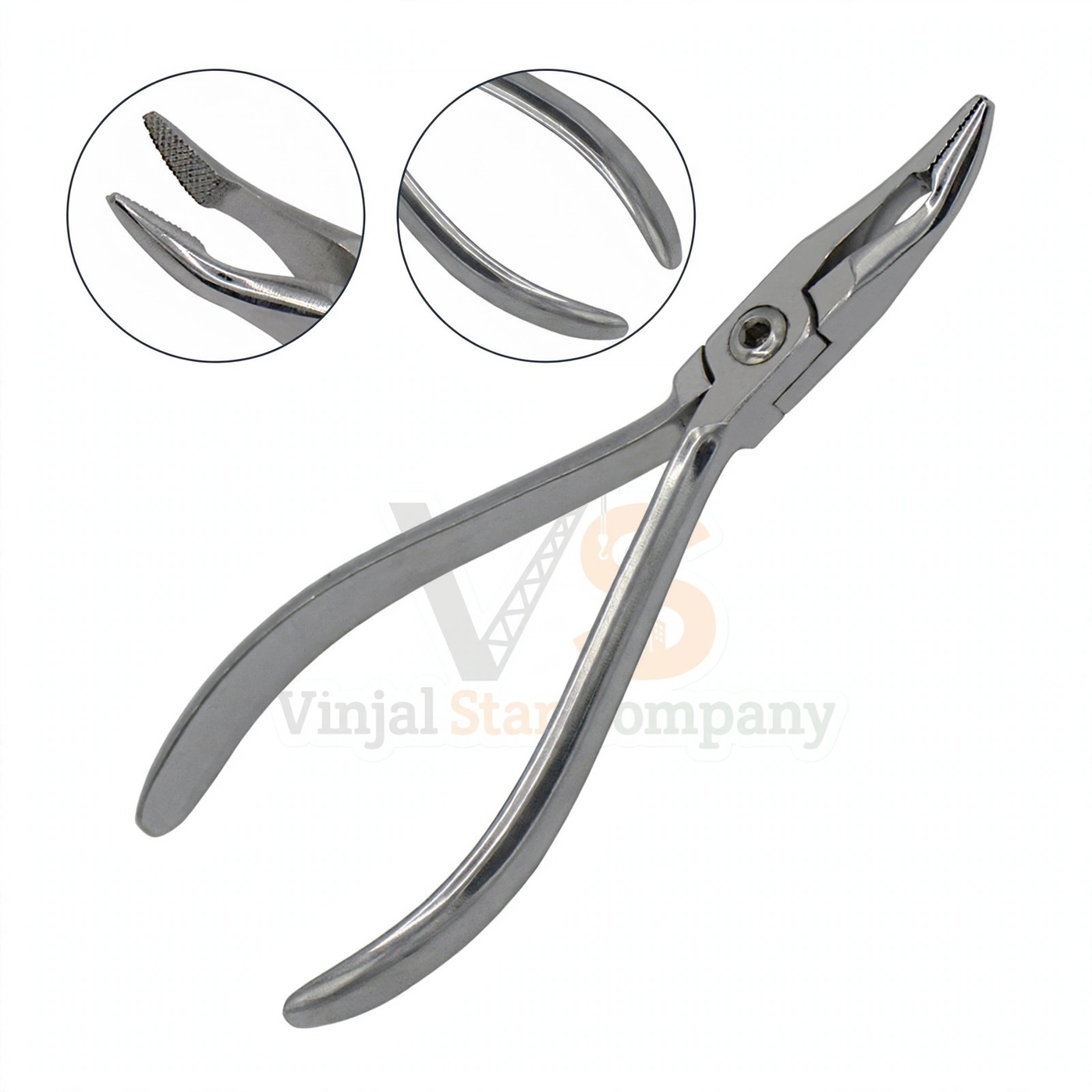 Vinjal Star - 444 - Vinjal Star Company product photo 10 TC Bird Beak Pliers With Cutter 5 5 Orthodontic Instrument | Wire Bending | VS Surgico - Image 1