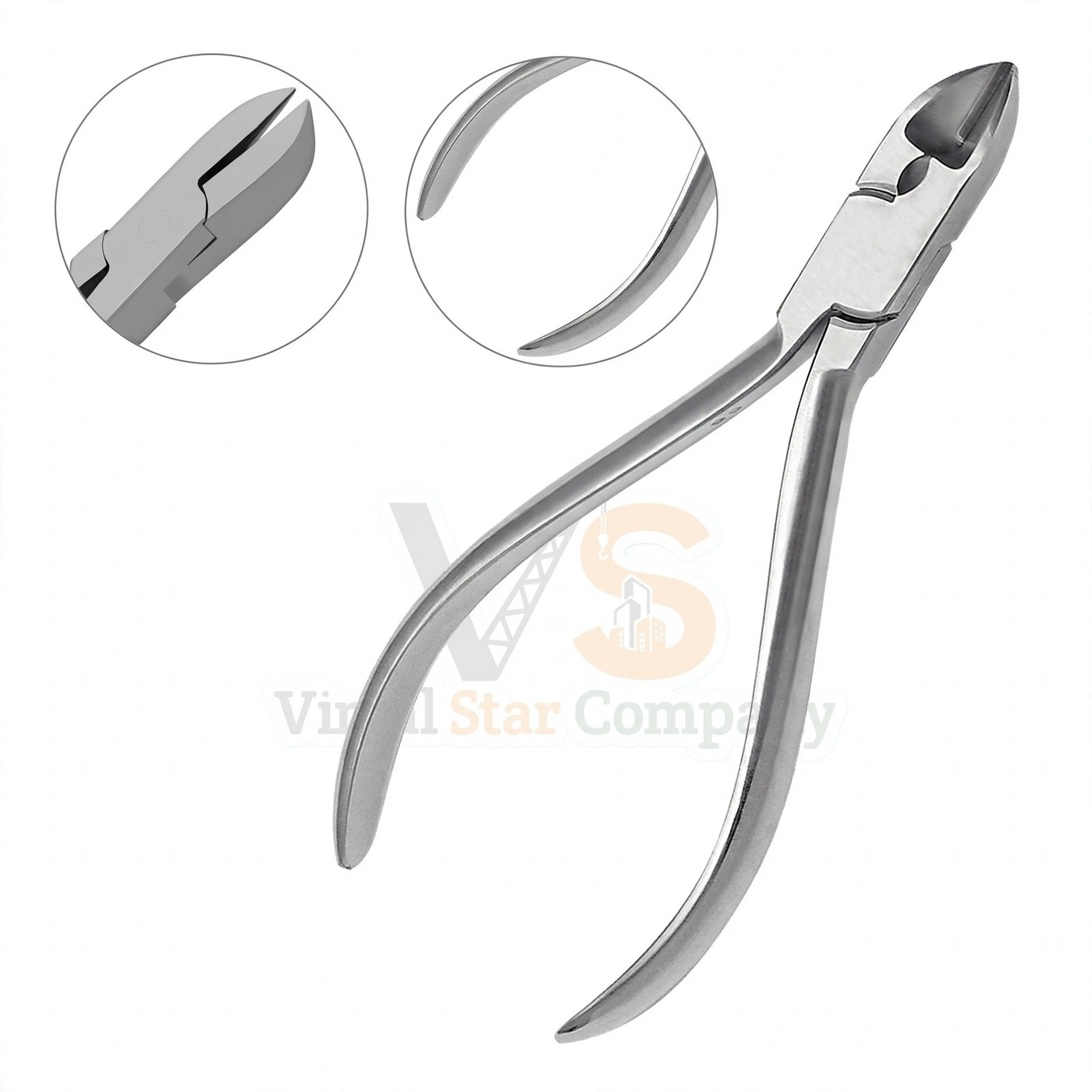 Vinjal Star - 449 - Vinjal Star Company product photo 2 TC Bird Beak Pliers With Cutter 5 5 Orthodontic Instrument | Wire Bending | VS Surgico - Image 1