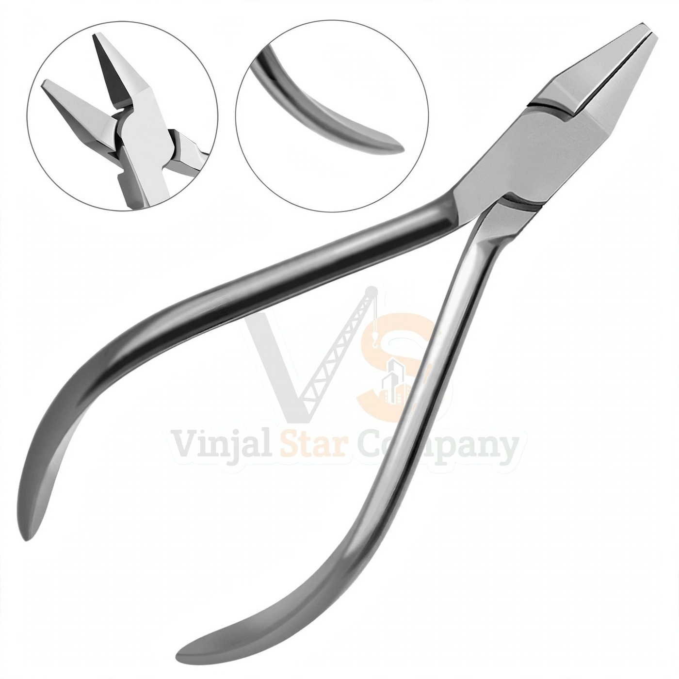 Vinjal Star - 485 - Vinjal Star Company product photo Sets Set Of 3 Dental London College Tweezer Dental Serrated Tip Cotton Dressing | Cotton Plier Handling | VS Surgico - Image 1