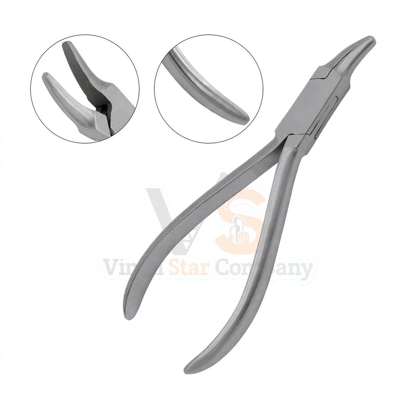 Vinjal Star - 535 - Vinjal Star Company product photo Reynolds Contouring Pliers 5.5 Curved Tips | Orthodontic Plier Use | VS Surgico - Image 1