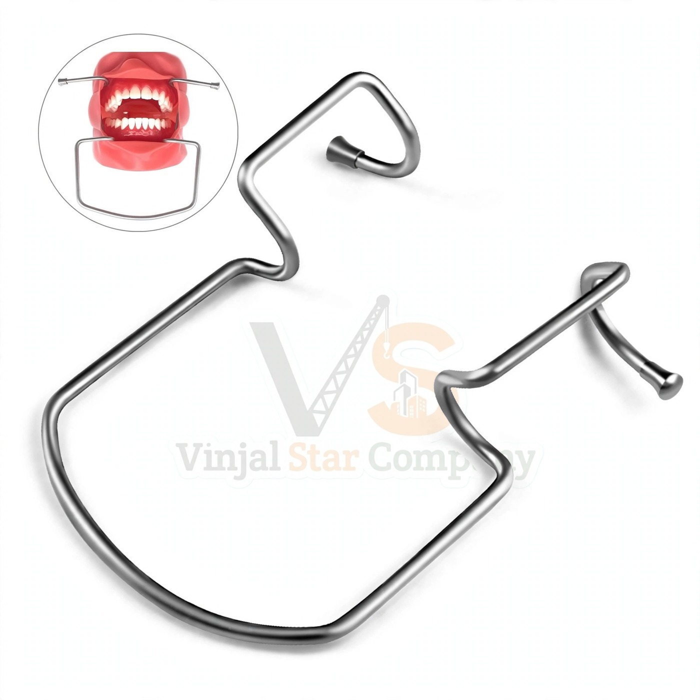 Vinjal Star - 578 - Vinjal Star Company product photo Spring Wire Retractor Small Cheek Gag Dental Surgical Veterinary | Cheek Retractor | VS Surgico - Image 1